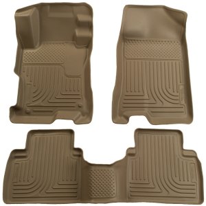 Toyota Prius Floor Liners - Front + Rear - Husky Liners - WeatherBeater - Tan - `04-`09